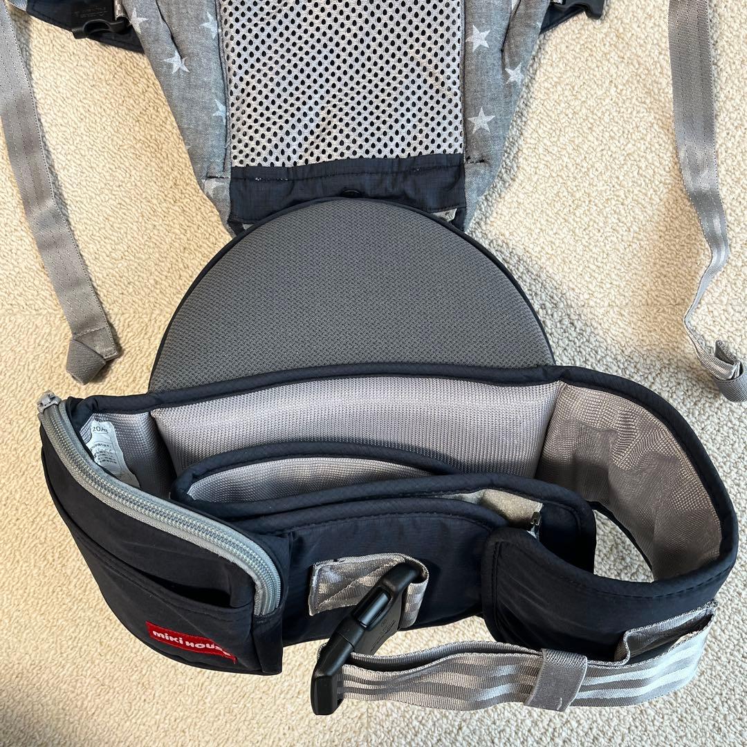 ミキハウス POGNAE グレー ネイビー 抱っこ紐