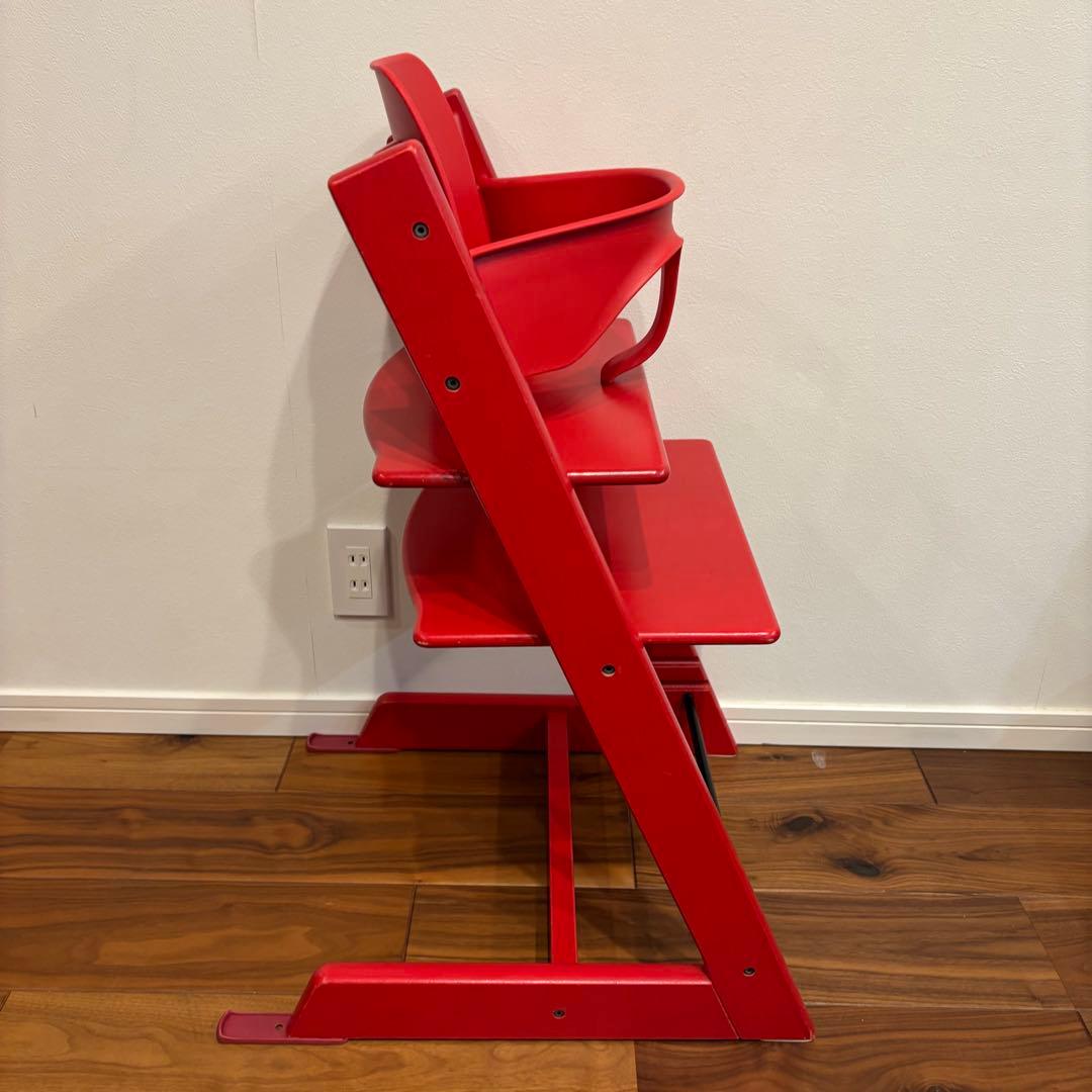 STOKKE トリップトラップ レッド ベビーセット付き 美品 ストッケ