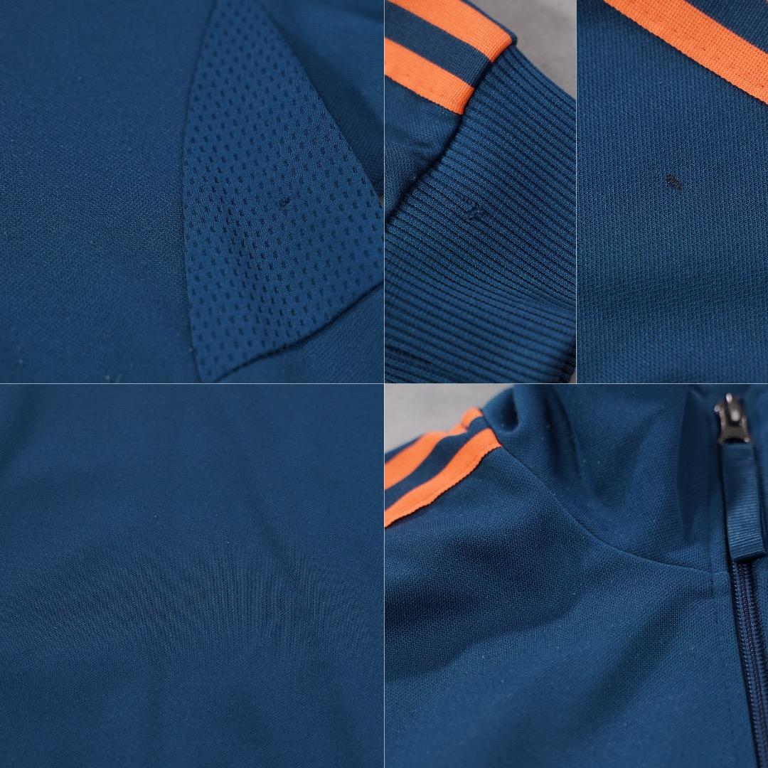 adidas アディダス トラックジャケット 古着 L 青 オレンジ 18274