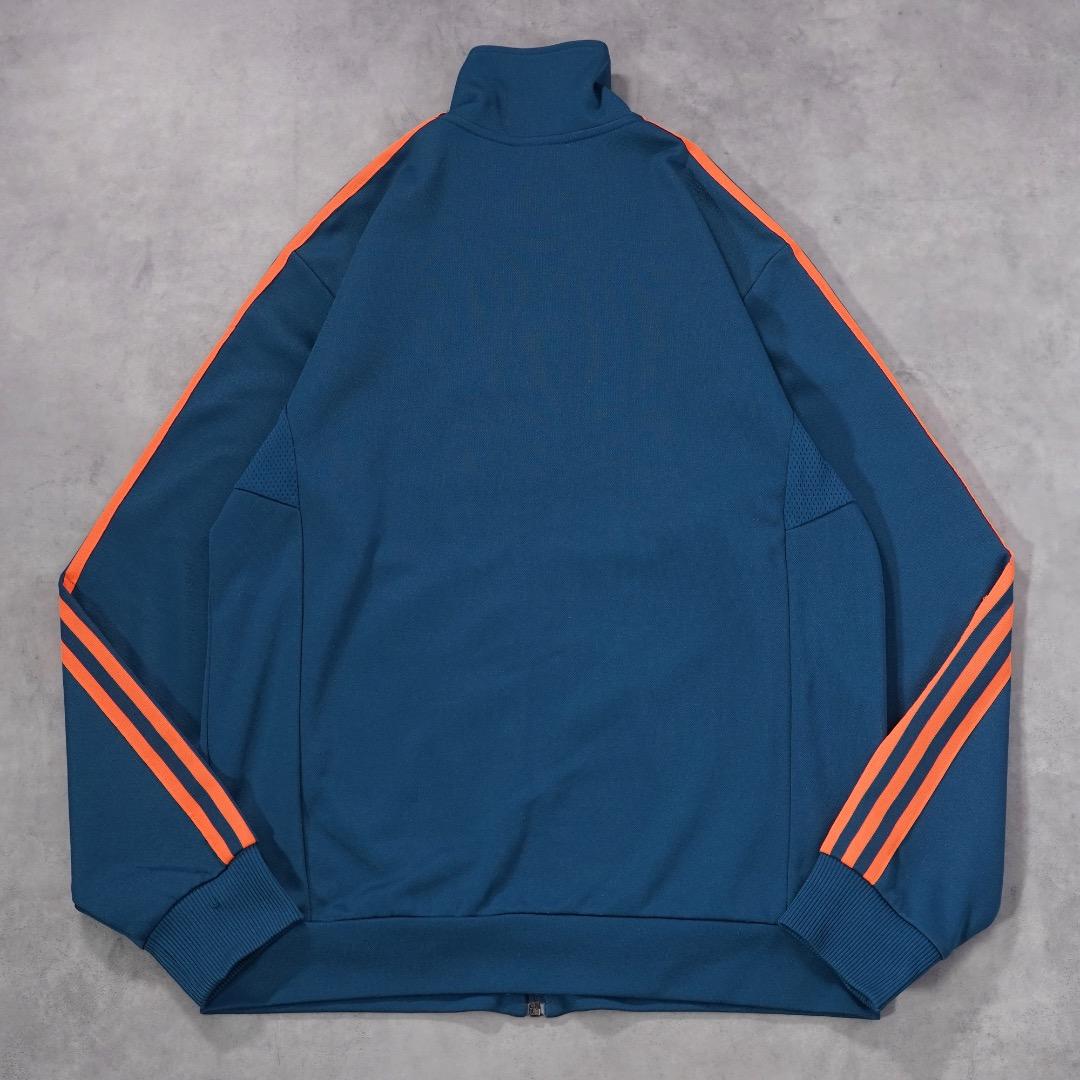 adidas アディダス トラックジャケット 古着 L 青 オレンジ 18274