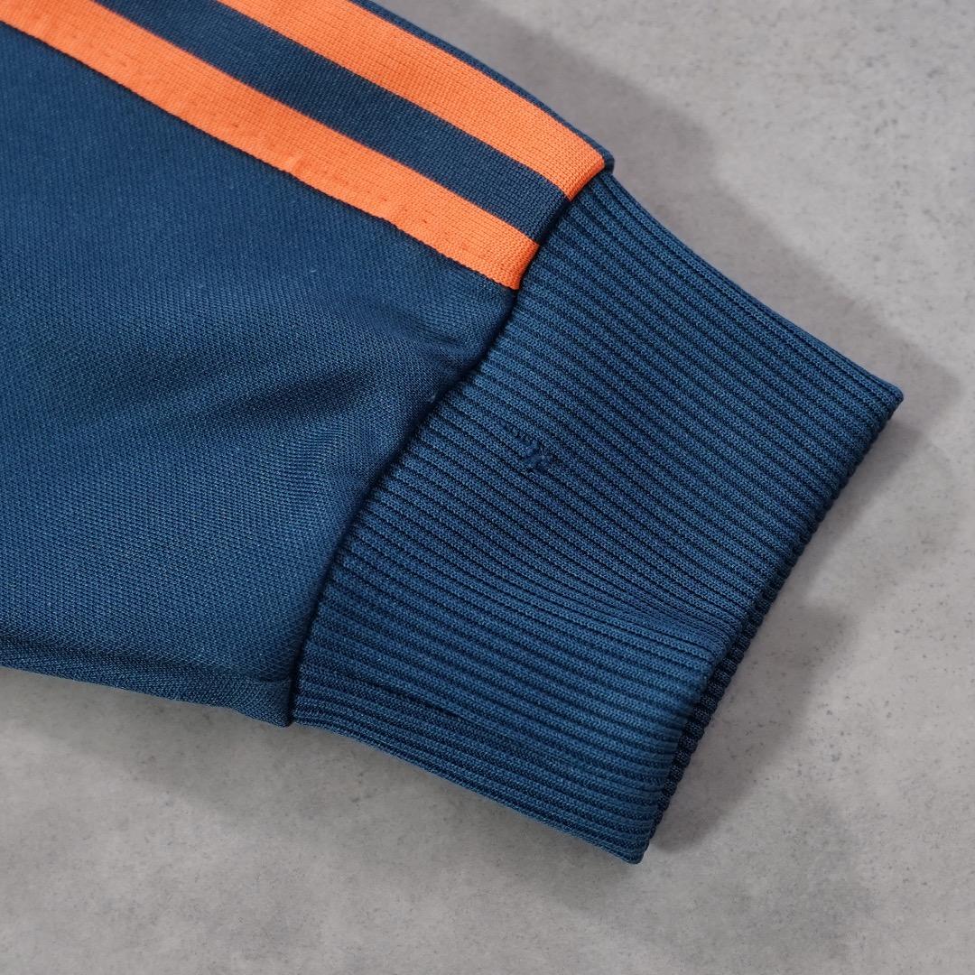 adidas アディダス トラックジャケット 古着 L 青 オレンジ 18274