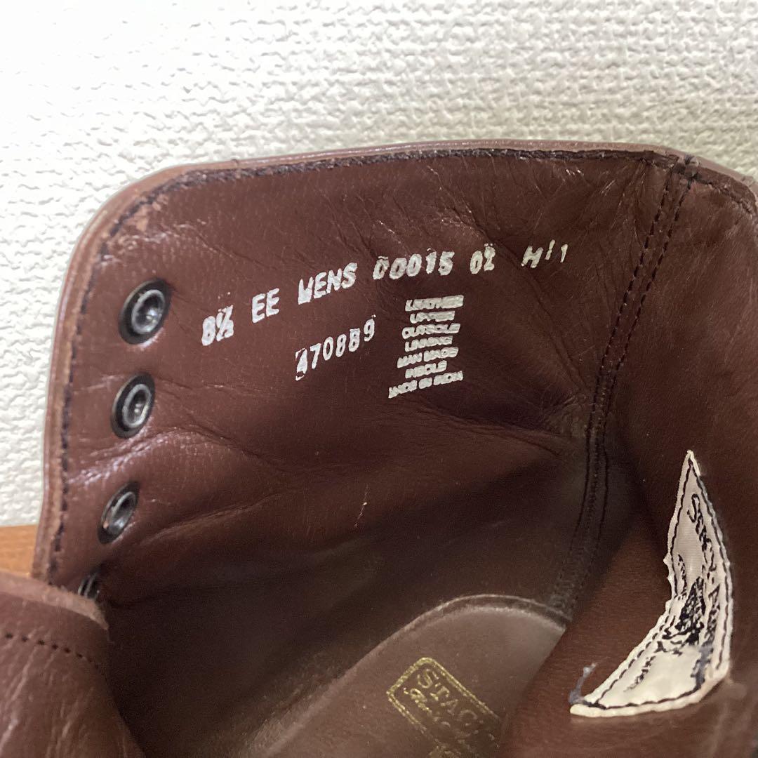 STACY ADAMS レースアップキャップトゥブーツ ブラウン 8 1/2