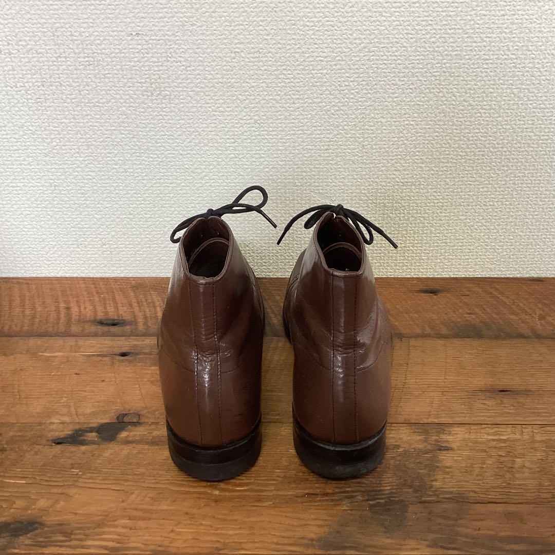 STACY ADAMS レースアップキャップトゥブーツ ブラウン 8 1/2