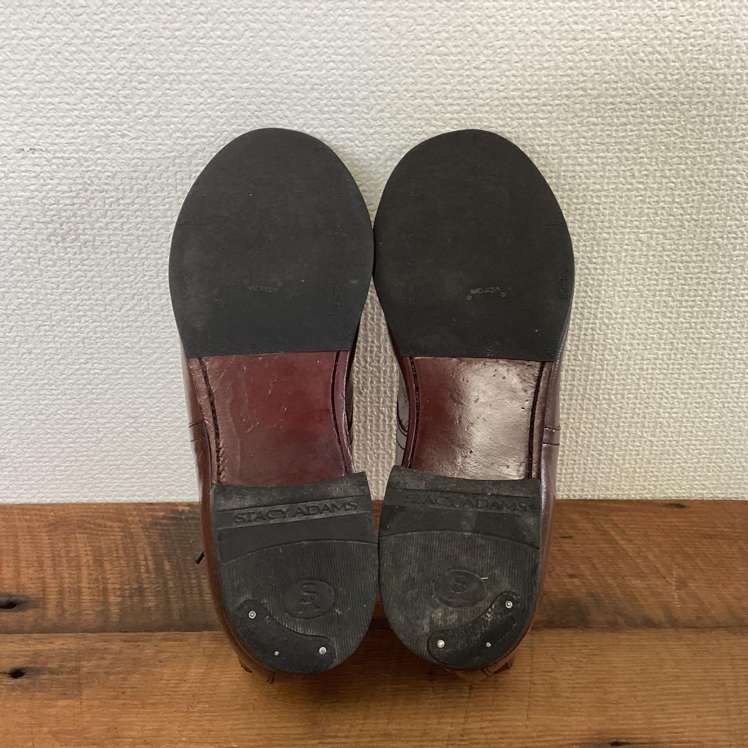 STACY ADAMS レースアップキャップトゥブーツ ブラウン 8 1/2