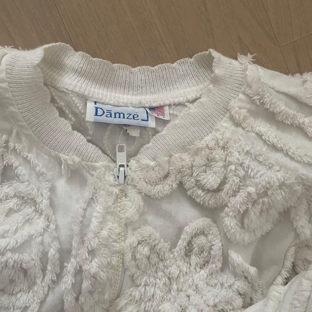 KIKI2♡シェニールのヴィンテージブルゾン グニフニ♡ハートブローチ