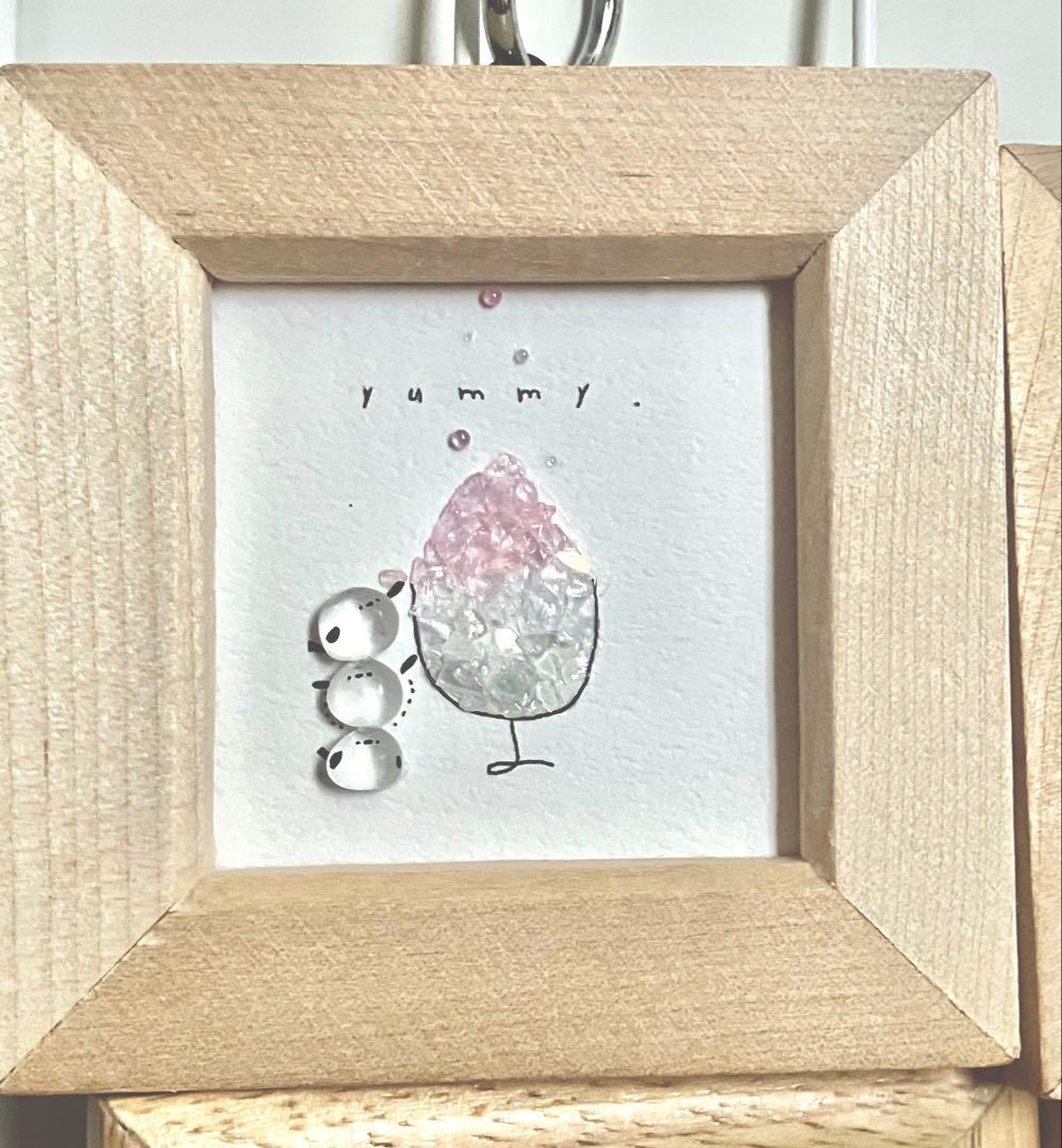 ハンドメイド作品セット⭐︎シマエナガ　シーグラスアート