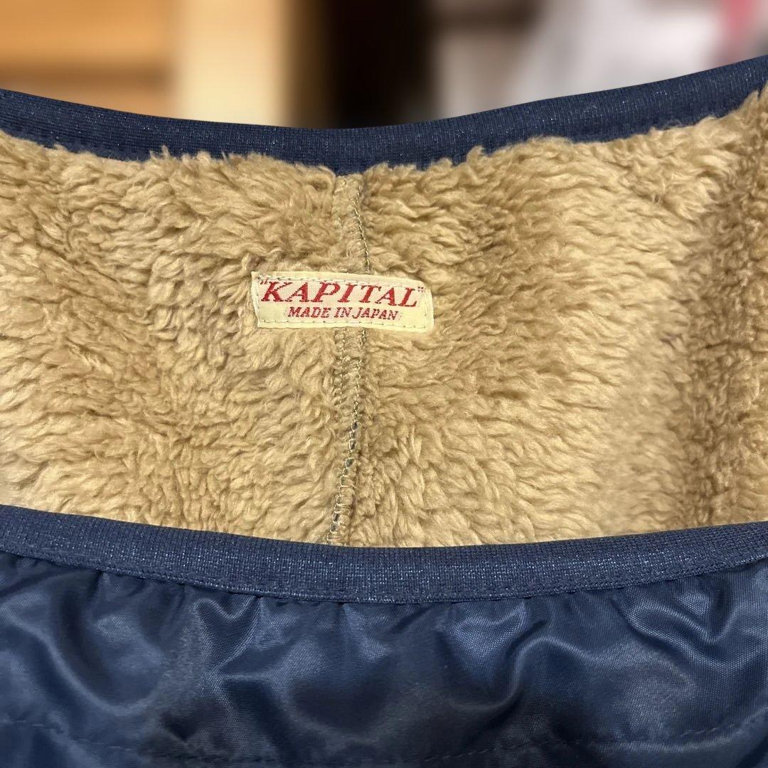 KAPITAL キャピタル ダマスクストライプ柄 フリース　オーバーオール L