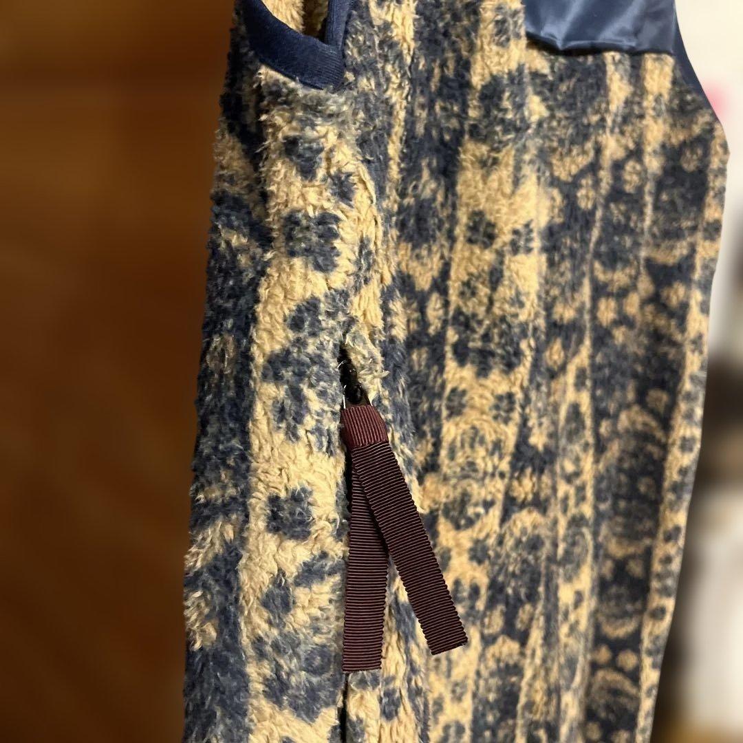 KAPITAL キャピタル ダマスクストライプ柄 フリース　オーバーオール L