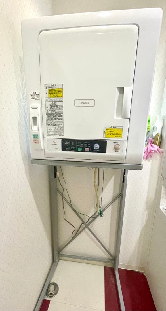 日立 衣類乾燥機 5kg DE-N50WV＋専用スタンドセット 中古美品 送料込
