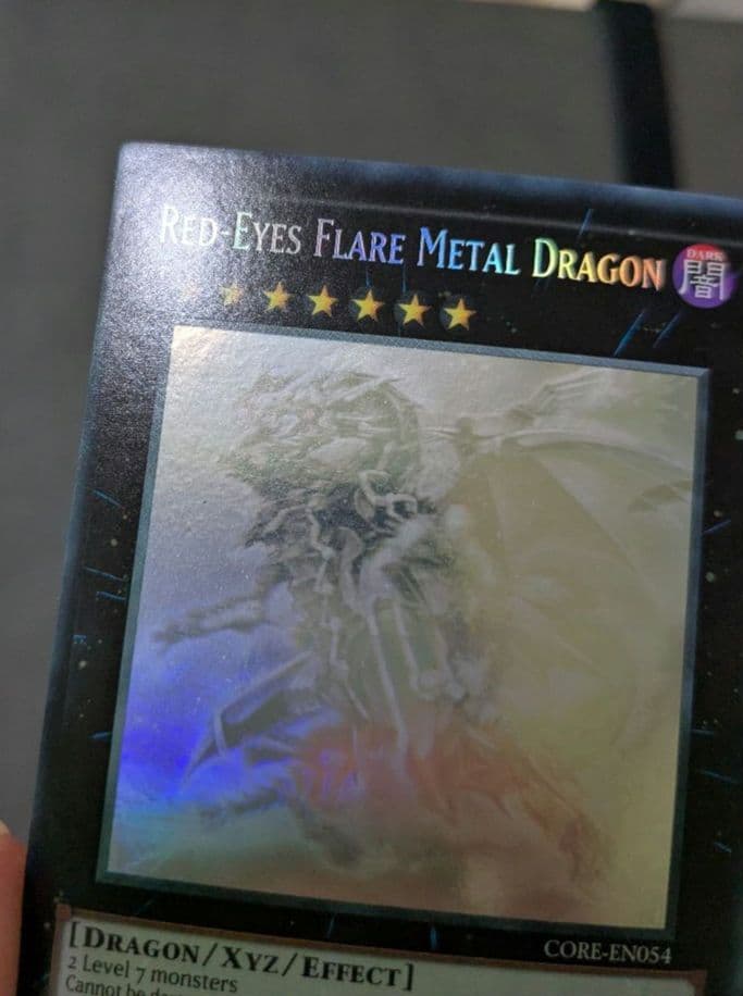 遊戯王、EU版、英語、真紅眼の鋼炎竜、ゴーストレア、ホロ