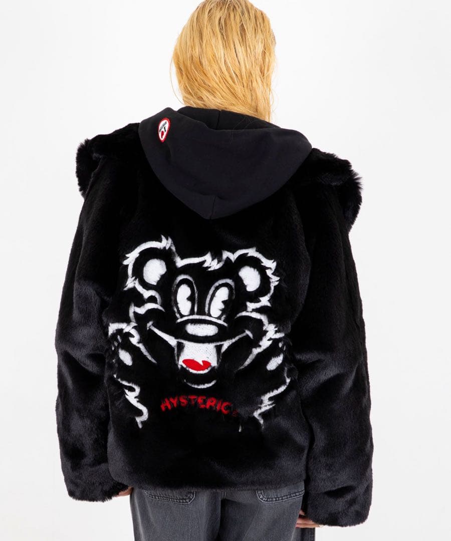 HYSTERIC GLAMOURベアー刺繍フェイクファーブルゾン　ほぼ新品