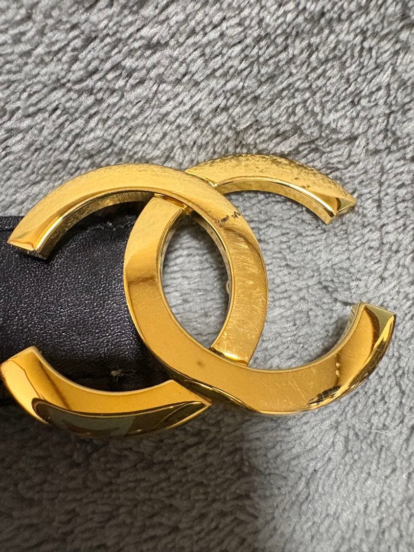 ☆ サリア ☆ CHANEL 黒 レザー ベルト