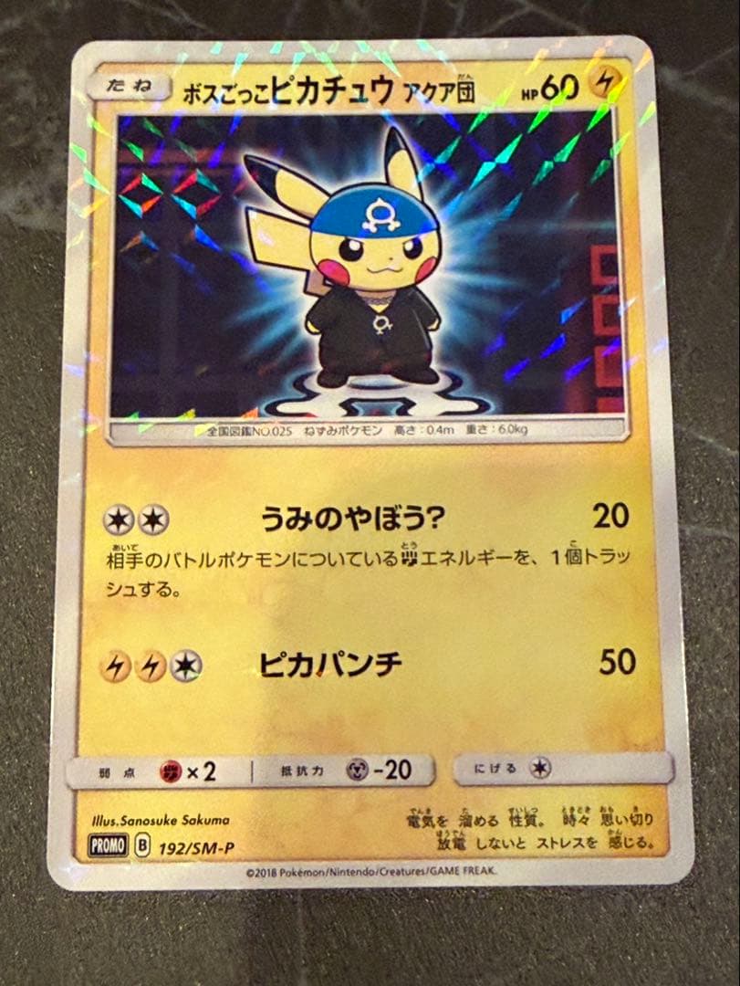 ボスごっこピカチュウ　アクア団