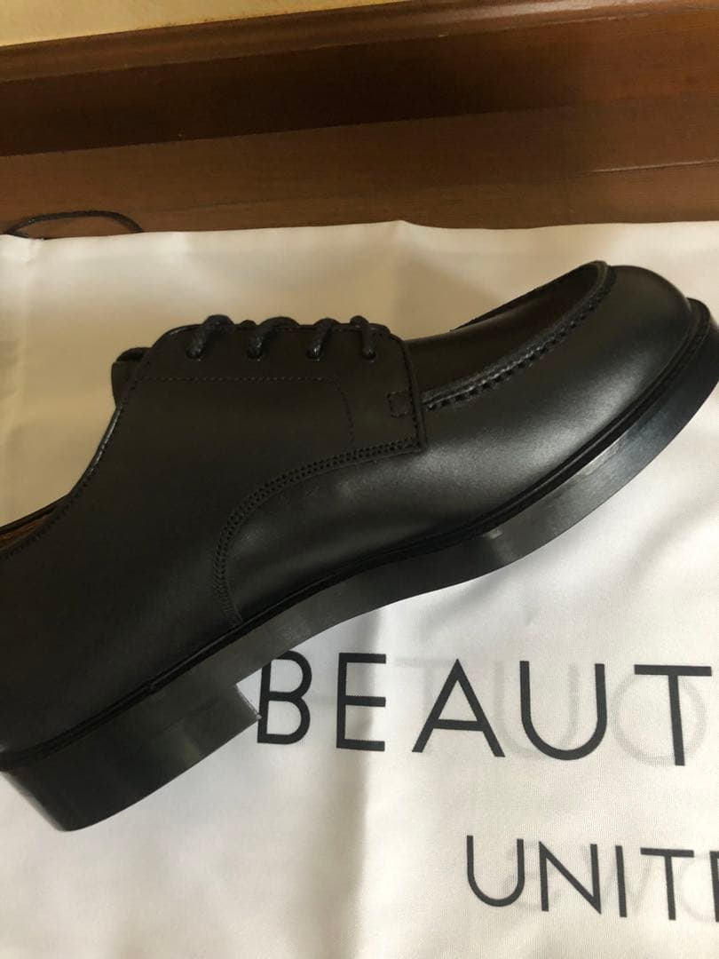 BEAUTY&YOUTH ブラックレザーシューズ US8