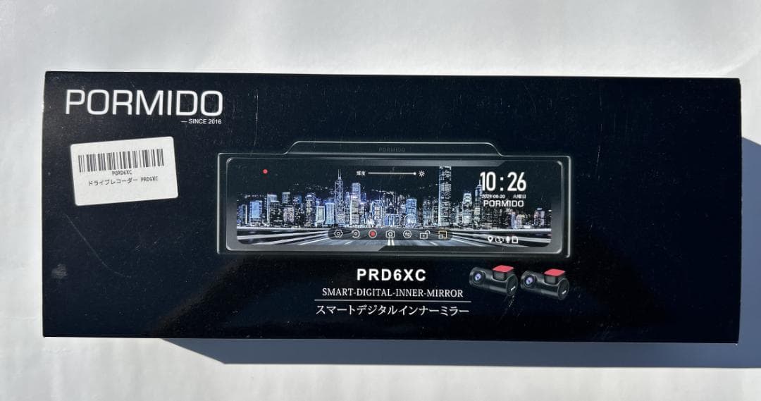 PORMIDO ポーミド　ミラー型ドラレコ　 PRD6XC　分離型前後 2カメラ