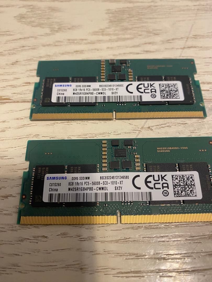 Samsung DDR5 PC5-5600 8g 2枚セット