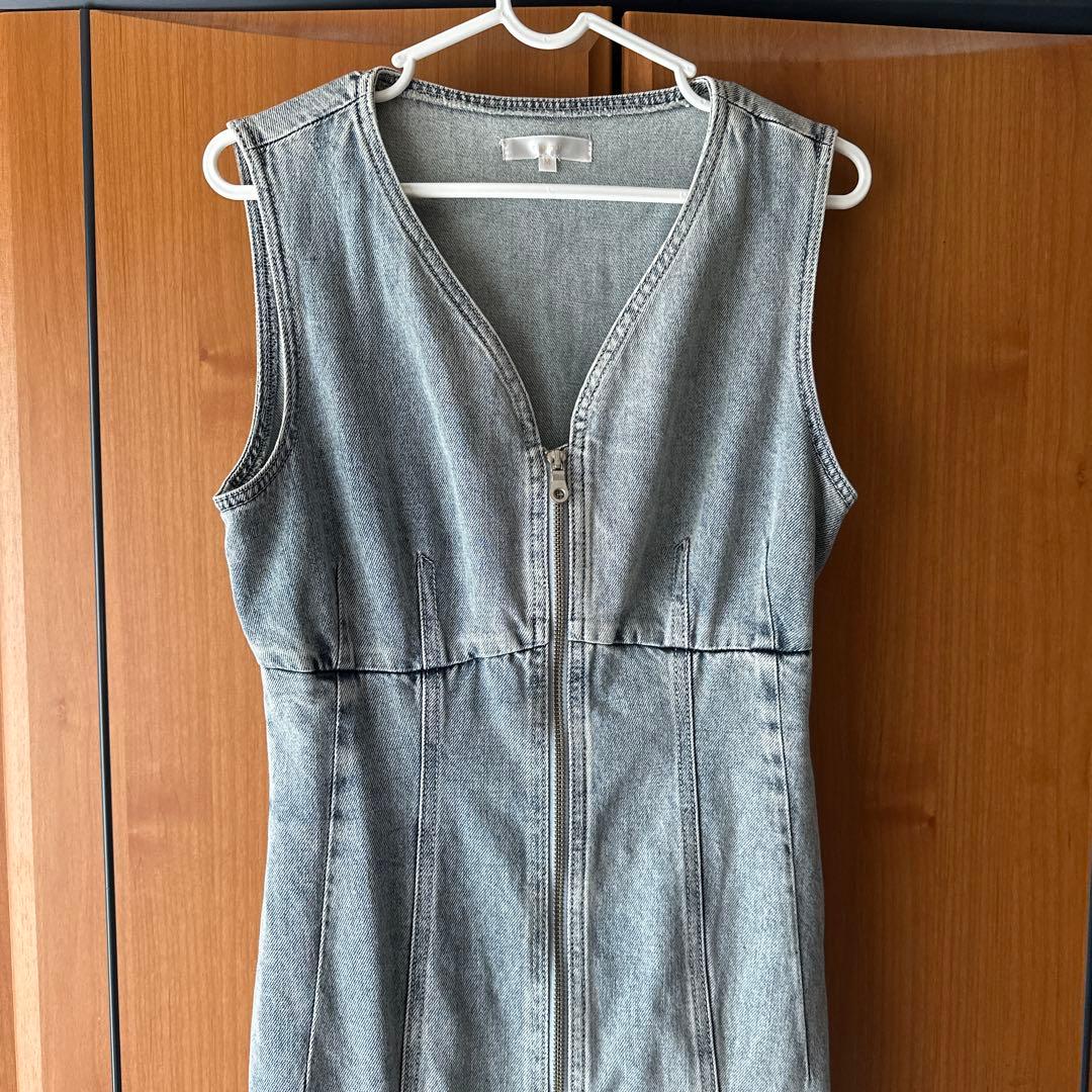 rienda コルセットラインマーメイドデニムワンピース デニムジャケット