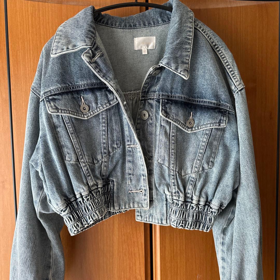 rienda コルセットラインマーメイドデニムワンピース デニムジャケット