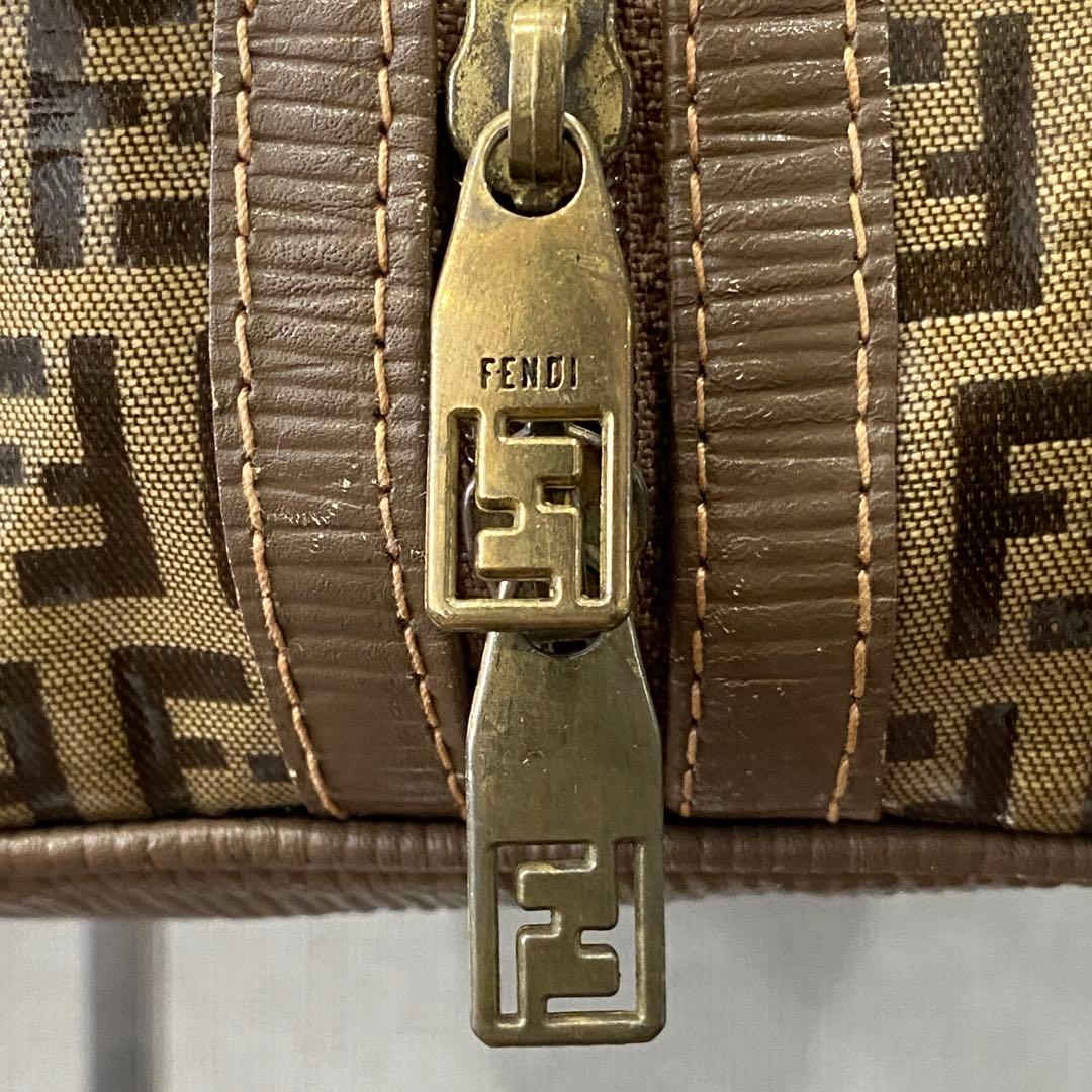 希少【Fendi】オールドフェンディ FFロゴ ズッキーノ ハンドバッグ
