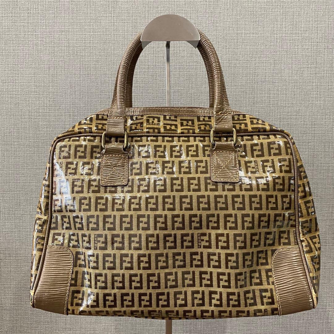 希少【Fendi】オールドフェンディ FFロゴ ズッキーノ ハンドバッグ