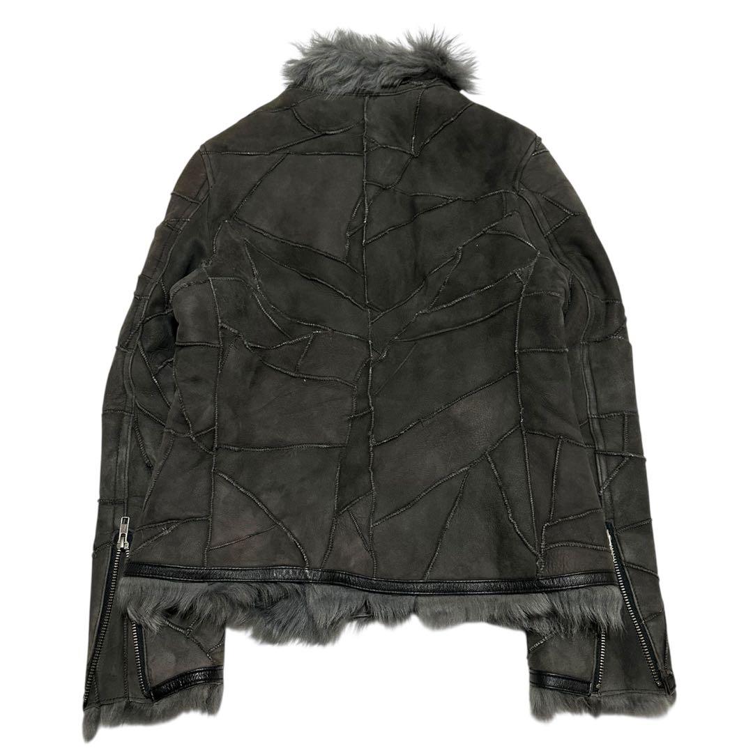 ジャケット・アウター hagi real leather fur jacket y2k archive