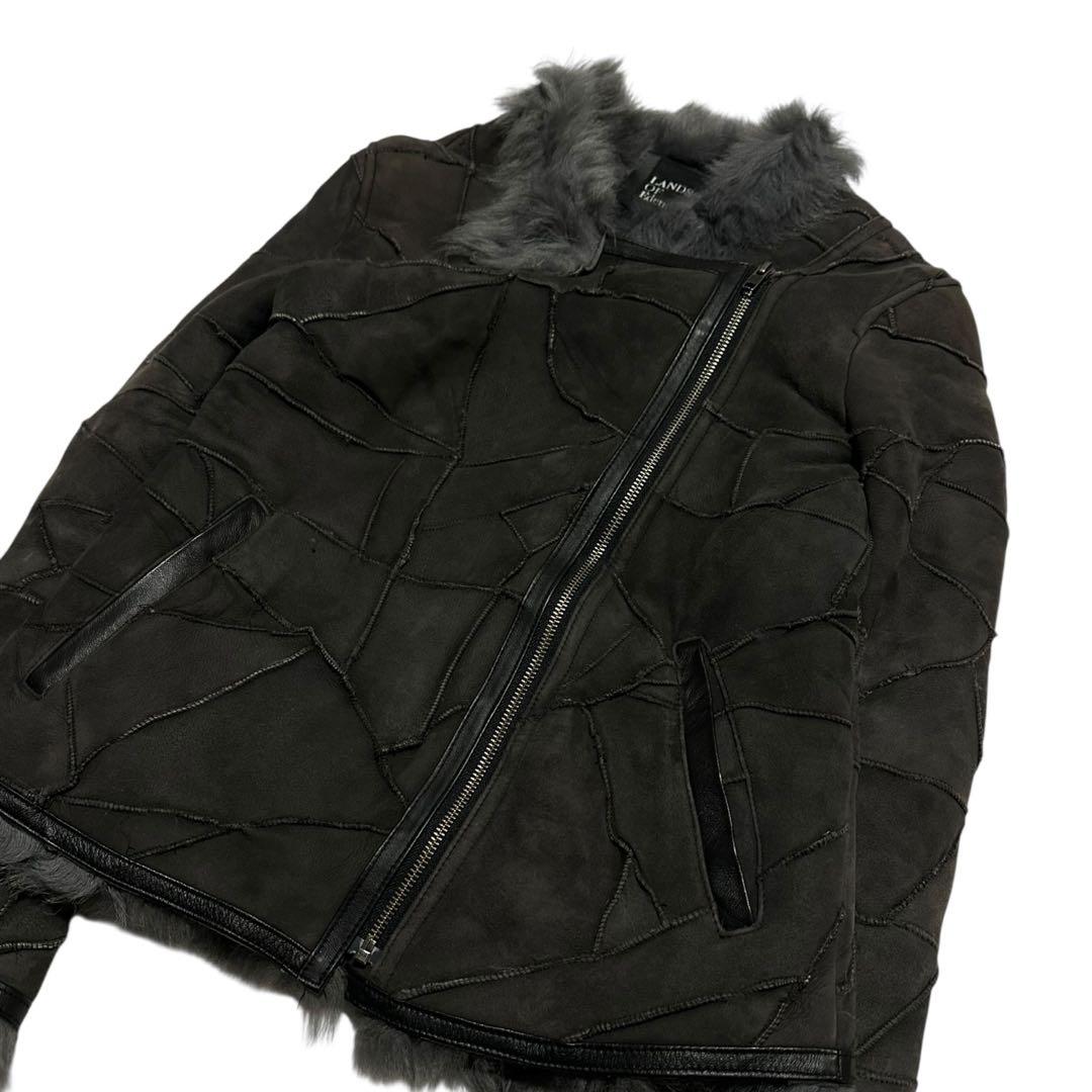 ジャケット・アウター hagi real leather fur jacket y2k archive