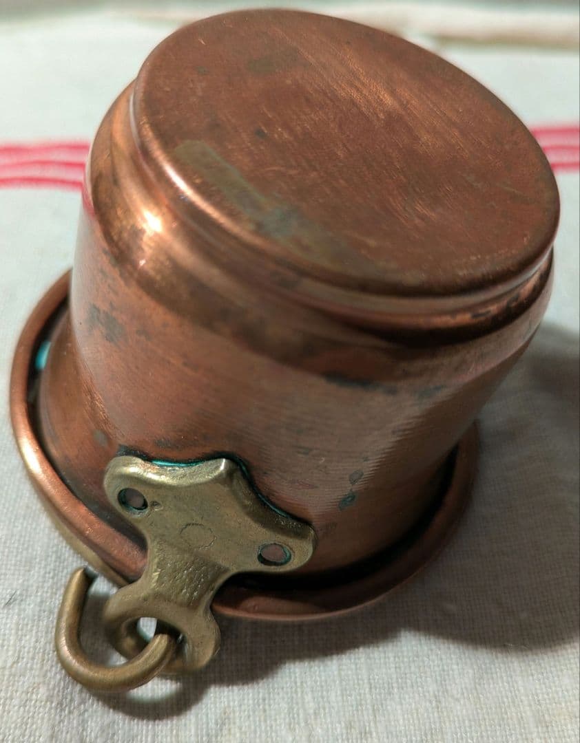 フランスアンティーク　ディネット 銅製ままごと ミニチュアキッチン道具 4個