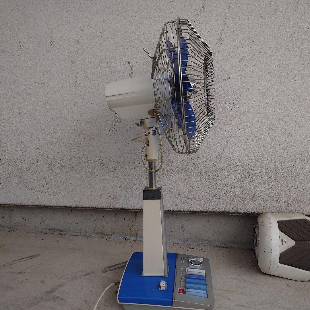 昭和レトロ 東芝扇風機 SF-30F 1968年製 青い4枚羽根の扇風機 可動品