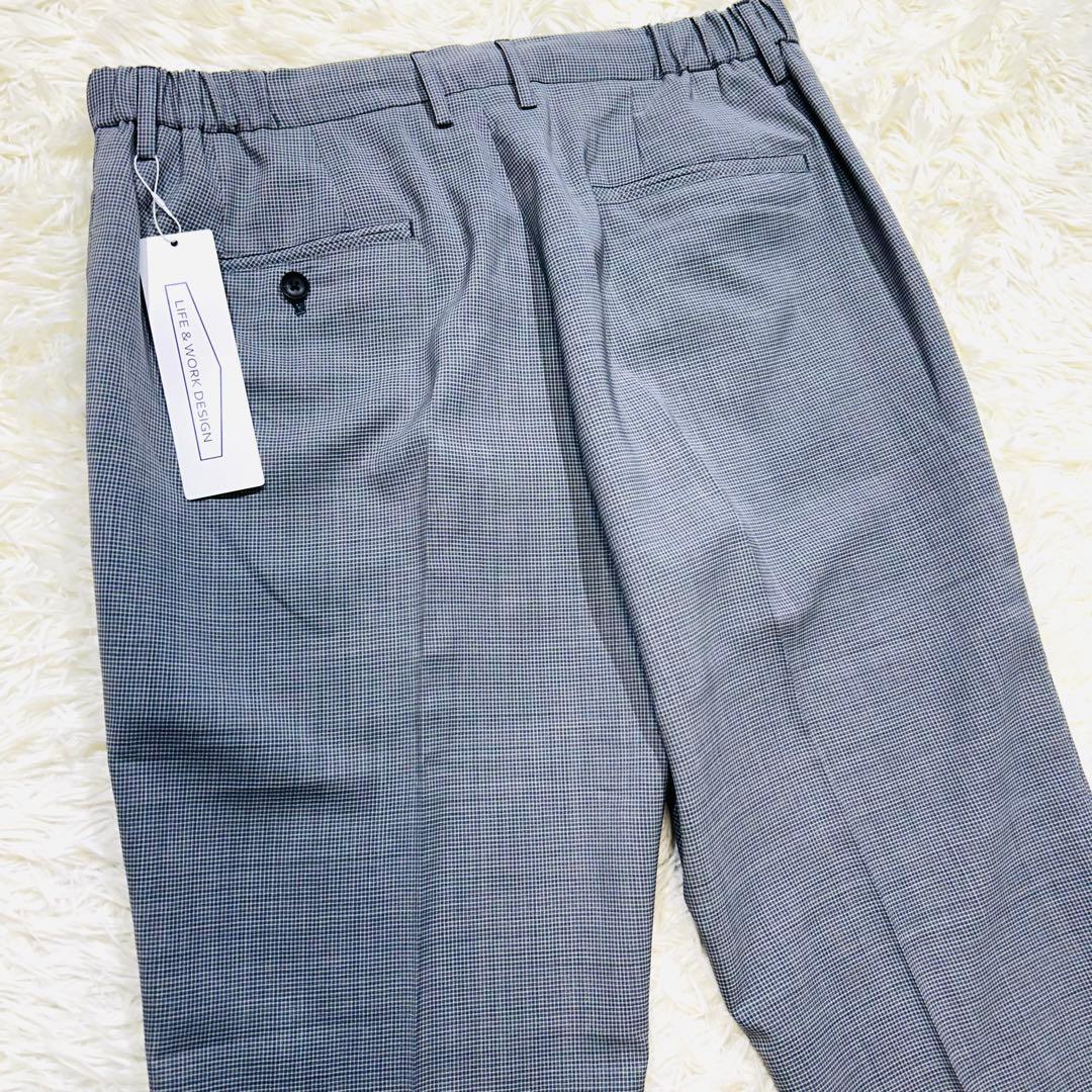 【未使用タグ付】アオキ ストレッチサマーウール セットアップ　夏向け　グレー L