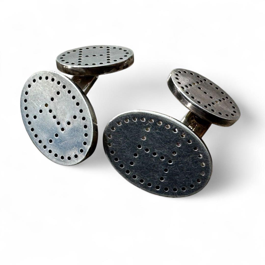 美品　エルメス　カフス　カフリンクス　エヴリン　エクリプス　Hロゴ　シルバー