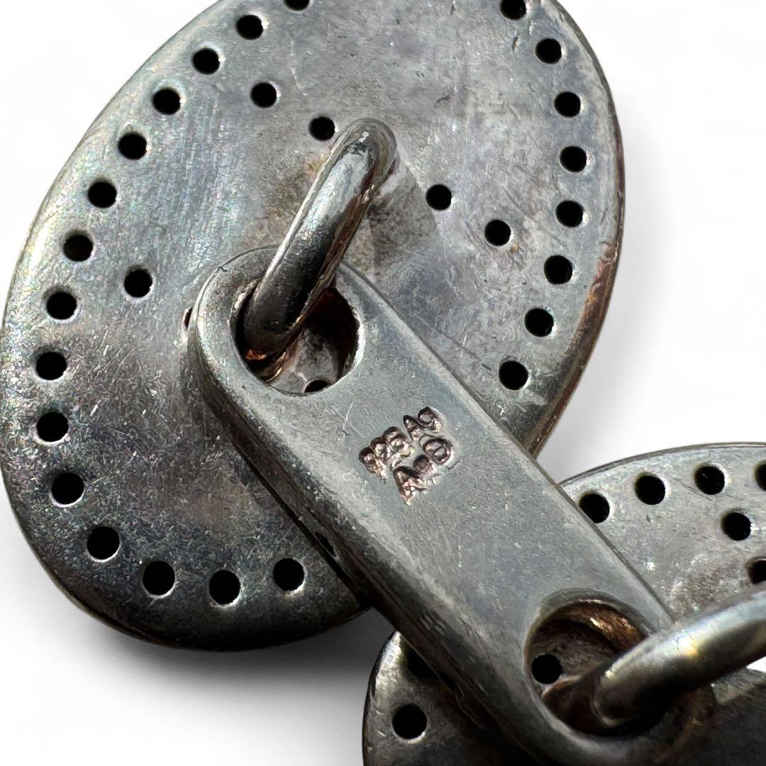 美品　エルメス　カフス　カフリンクス　エヴリン　エクリプス　Hロゴ　シルバー