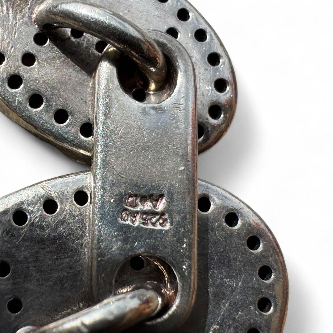 美品　エルメス　カフス　カフリンクス　エヴリン　エクリプス　Hロゴ　シルバー