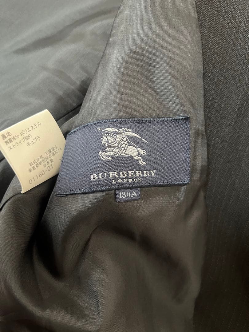 極美品　BURBERRY ブラックスーツ・ブレザー 130A 上下　大幅値下げ