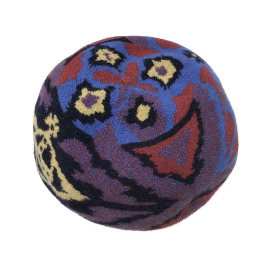 オーブ模様 ニット ベレー帽