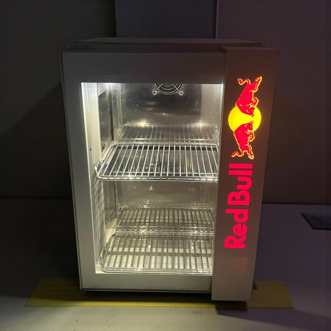 【非売品】稼働品 Red Bull 小型冷蔵庫 ガラス扉 2段収納#インテリア
