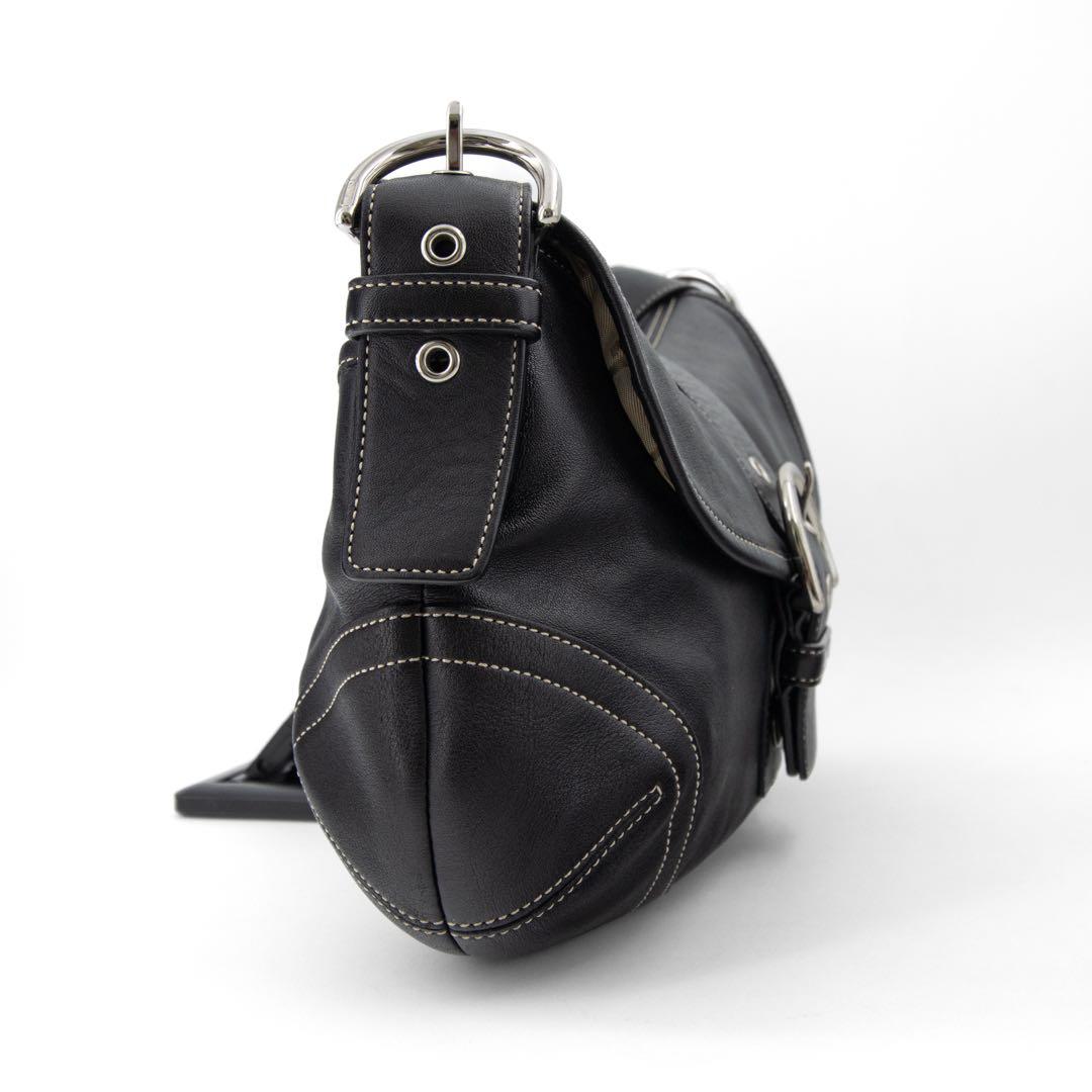 A076【美品】COACH／コーチ　ソーホー　ハンドバッグ　レザー　ブラック