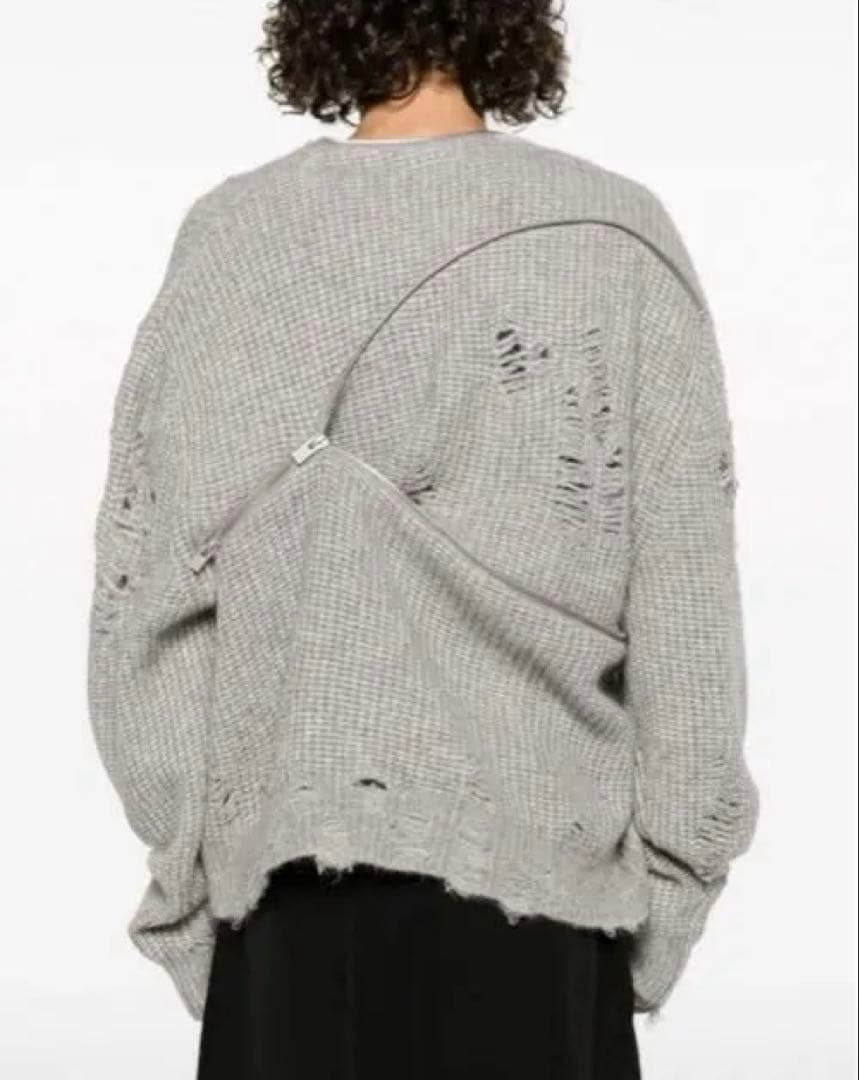 HELIOT EMIL DISTRESSED CARDIGAN グレー