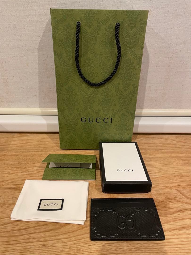 GUCCI 名刺入れ ブラック レザー 新品未使用