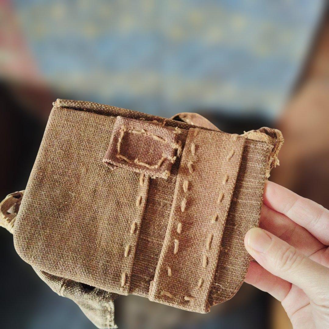 作家もの　山葡萄と柿渋古布のショルダー