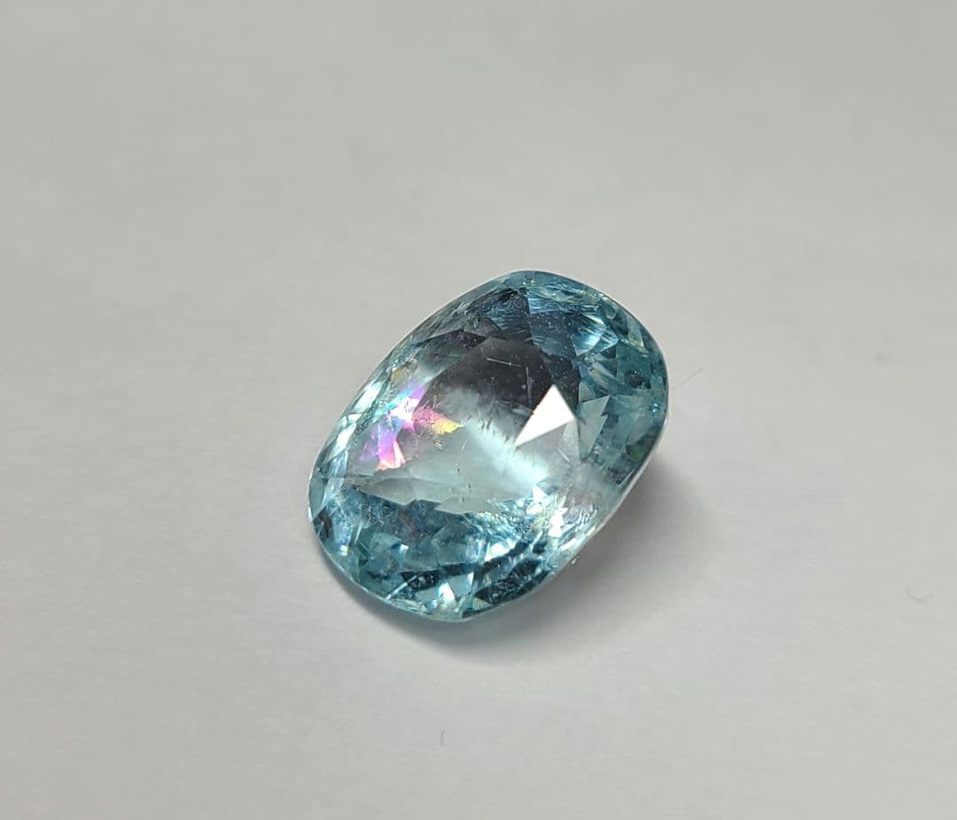 美しい海のレインボー★非加熱アクアマリンレインボーInk入り★