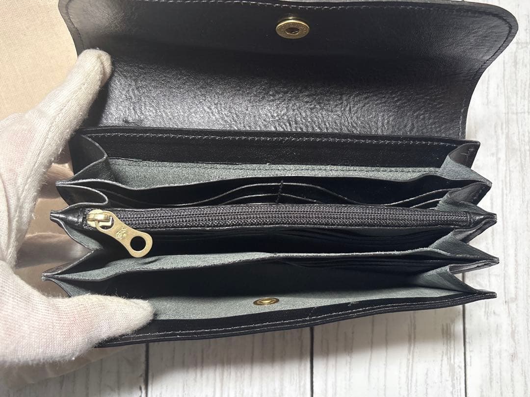 新品 イルビゾンテ ☆大人気☆ ロングウォレット 定番 ブラック 黒