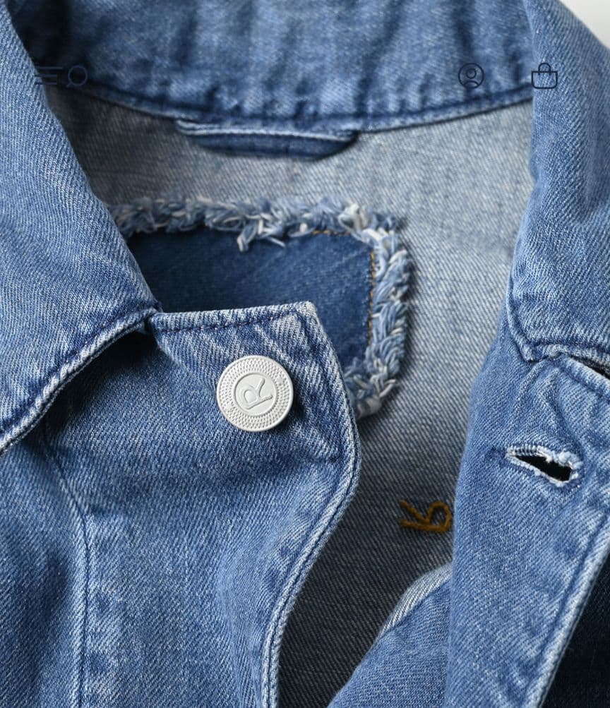 45rモンプデニムの908 4ポケットシャツ（インディゴ 淡）