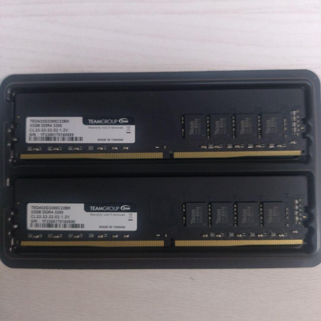 TEAMGROUP DDR4 3200 32GB×2枚 計64GB