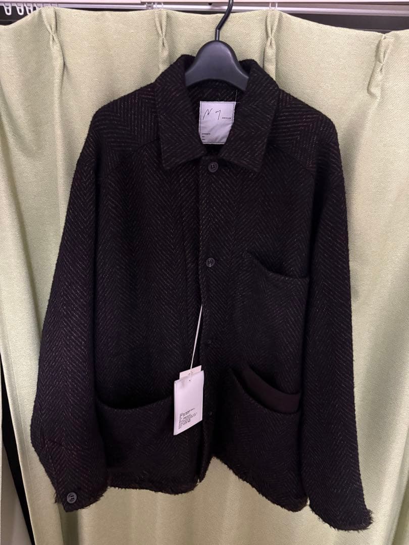 ジャケット・アウター ANCELLM DAMAGE WOOL HERRINGBONE COVER