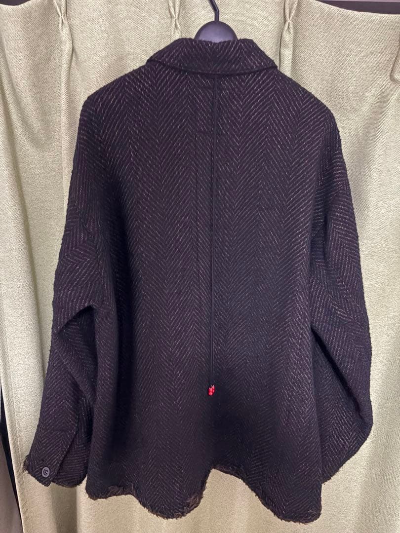 ジャケット・アウター ANCELLM DAMAGE WOOL HERRINGBONE COVER