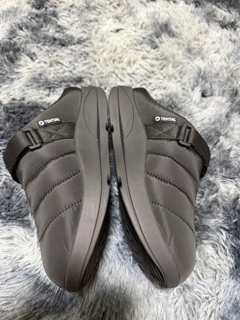 新品　Lサイズ TENTIAL テンシャル　リカバリーサンダル　ボア　ブラック
