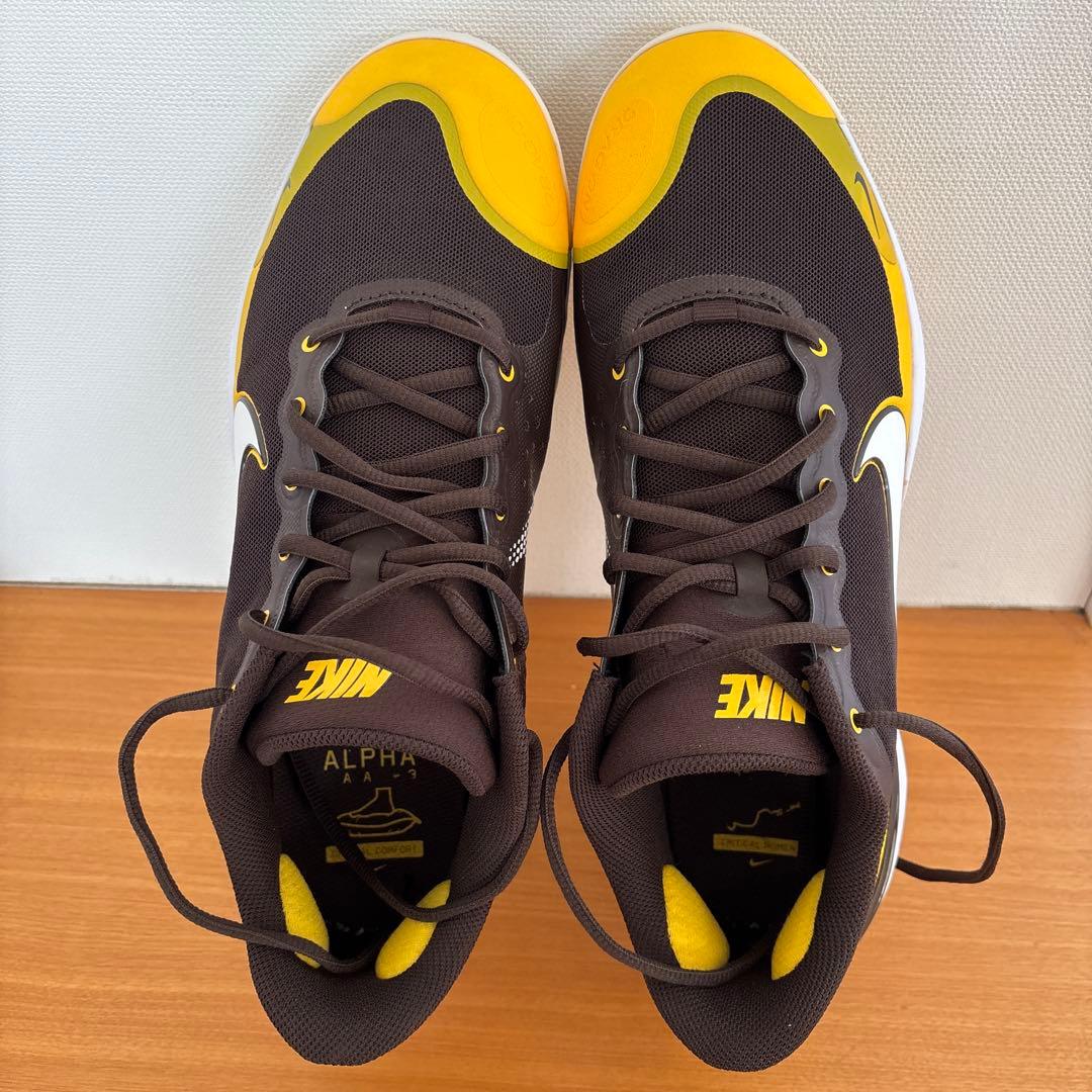 ナイキベースボールメタルスパイク海外モデル　MLBパドレスカラー　US12.0