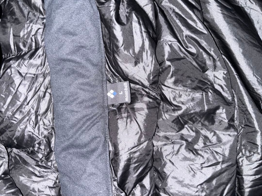 モンベル　ライトアルパインダウンジャケット　フード付き　Lサイズ　ブラック