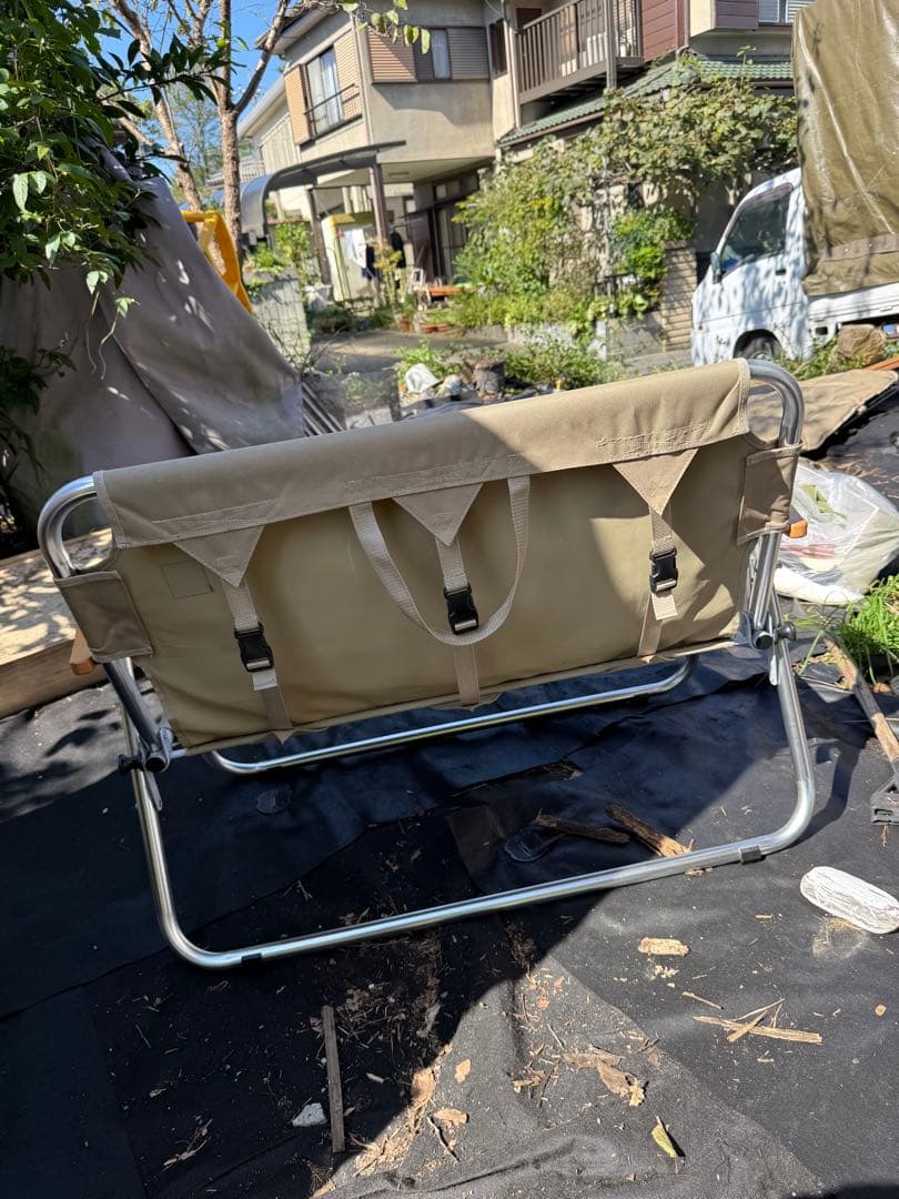 DOD グッドラックソファ ベージュ 2人掛け 折りたたみチェア キャンプ