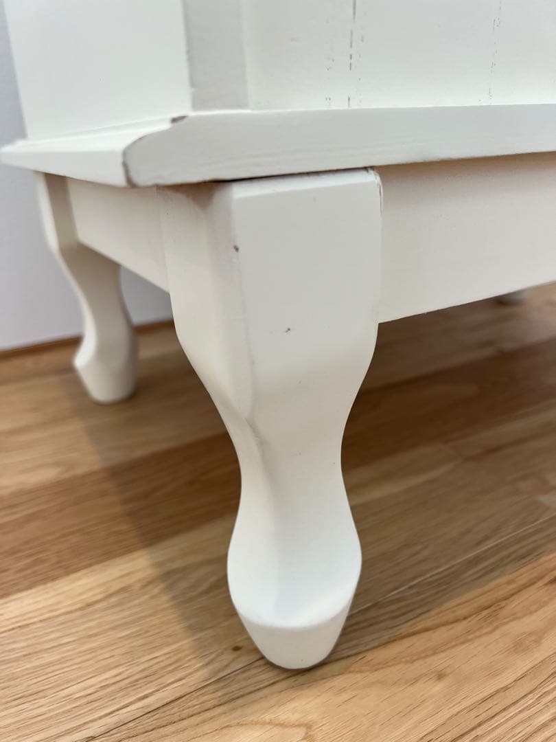 ホワイト 猫足　猫脚　4段　チェスト　木製　姫系家具